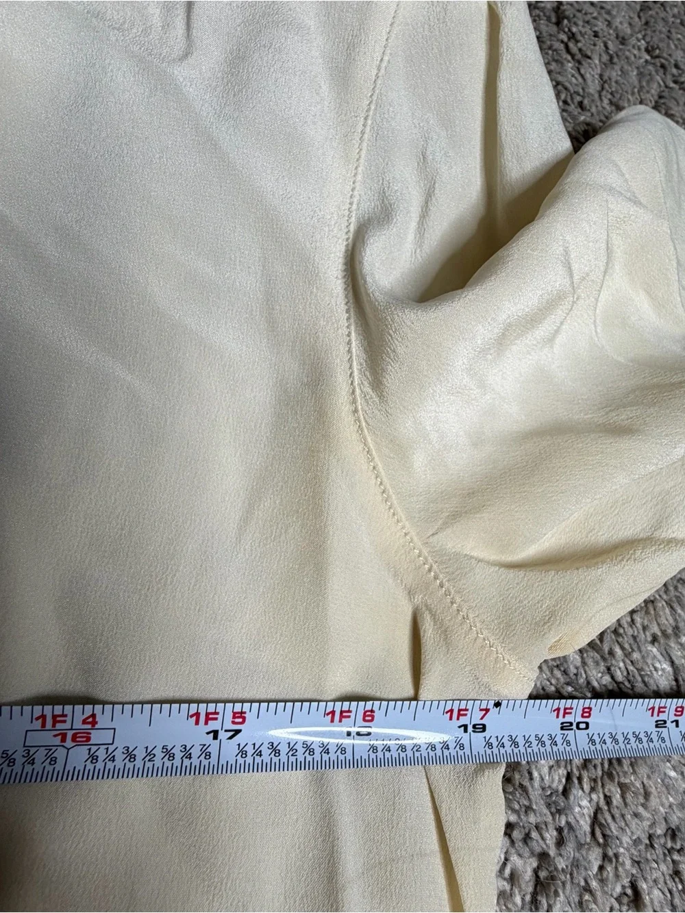 EMPORIO ARMANI Emporio Armani silk blouse 46 10 medium large cream ivory career - Picture 6 of 8